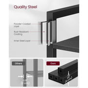 Vasagle Black 4 Shelf Bookcase For Home Office