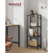 Vasagle Black 4 Shelf Bookcase For Home Office