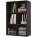 Image of a Black 6 Cube Bookcase. 