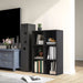 Image of a Black 6 Cube Bookcase. 