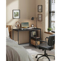 Black Vasagle Computer Desk With Shelves For Home Office