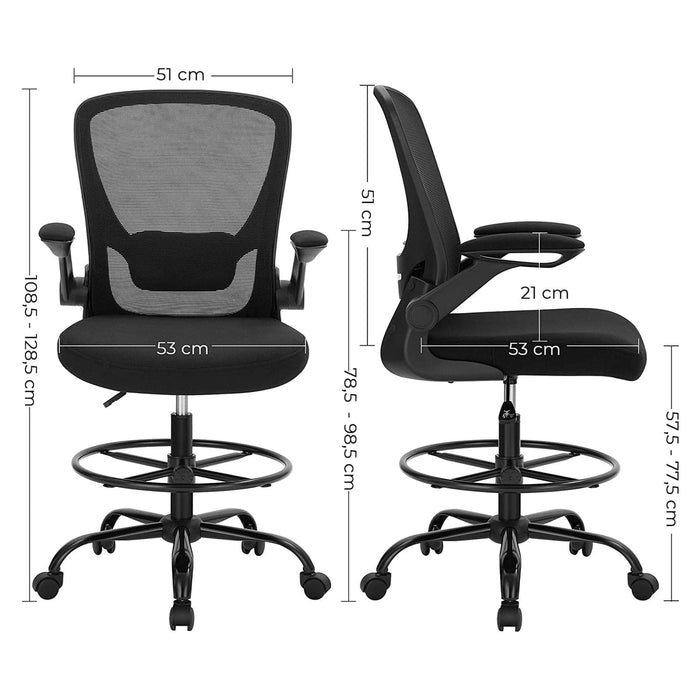 Image of a Black Drafting Chair