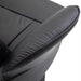 Image of a Black Leather Executive Recliner Chair With Matching Footstool