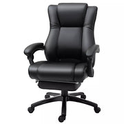 Image of a Black Faux Leather Desk Chair