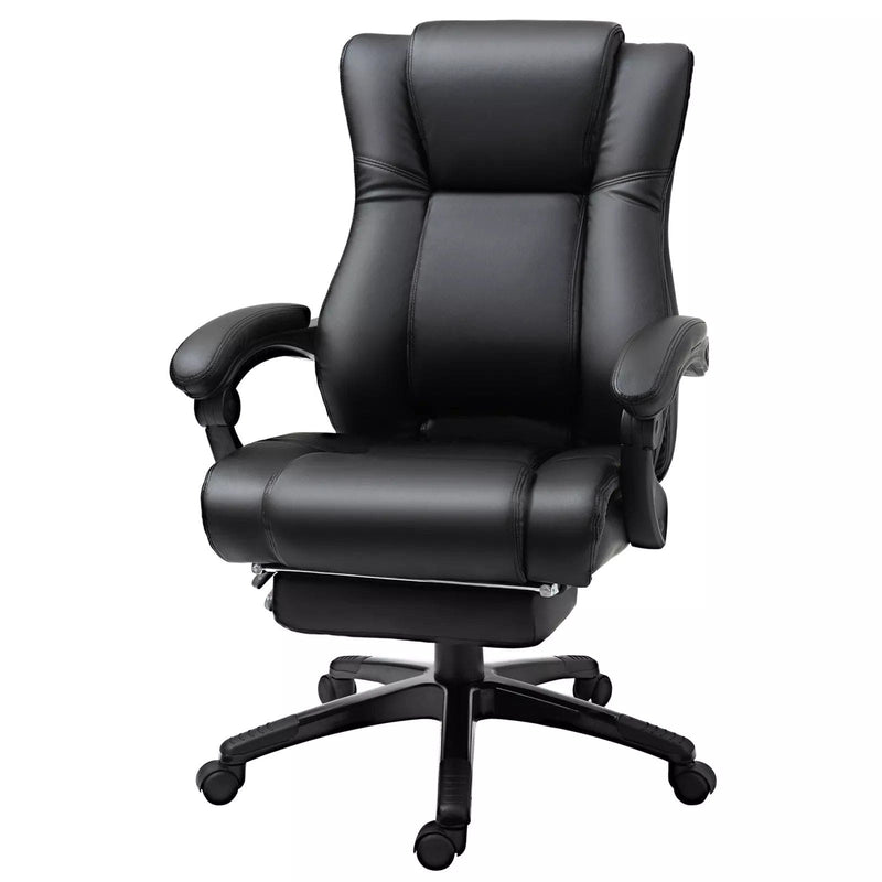 Image of a Black Faux Leather Desk Chair