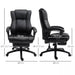 Image of a Black Faux Leather Desk Chair