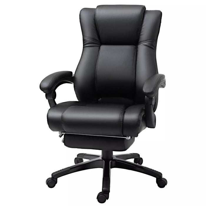 Image of a Black Faux Leather Desk Chair