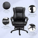 Image of a Black Faux Leather Desk Chair