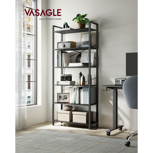 Vasagle Black Freestanding Bookshelf With 6 Shelves