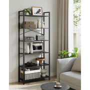 Vasagle Black Freestanding Bookshelf With 6 Shelves