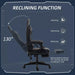 Image of a Black Gaming Chair With Footrest by Vinsetto