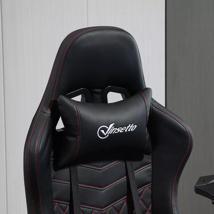 Image of a Black Gaming Chair With Footrest by Vinsetto