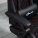 Image of a Black Gaming Chair With Footrest by Vinsetto