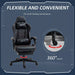 Image of a Black Gaming Chair With Footrest by Vinsetto