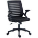 Image of a black mesh office chair