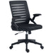 Image of a black mesh office chair