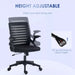 Image of a black mesh office chair