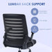 Image of a black mesh office chair