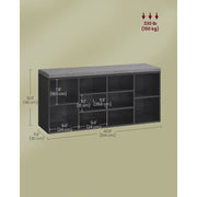 Black Shoe Bench For Entryway by Vasagle