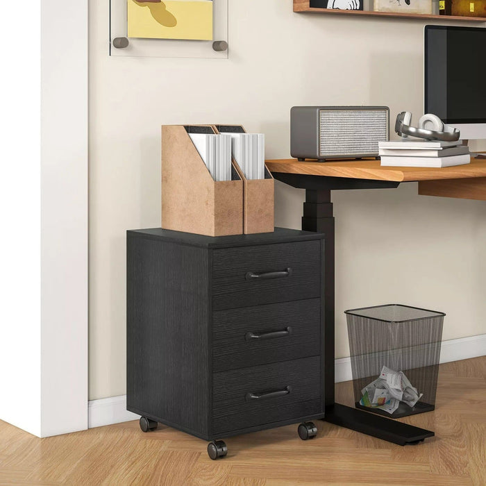 Image of Black Under Desk Mobile Pedestals