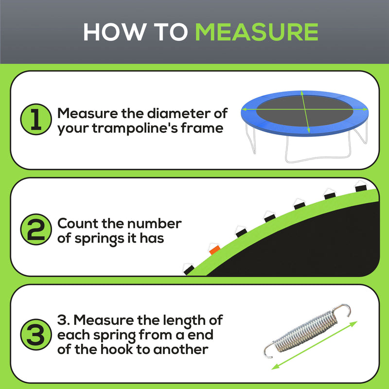 Replacement Trampoline Mat with Spring Tool 72 V-Hooks for 12ft Trampoline Green by SPORTNOW