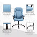 Image of a Blue Fabric Computer Chair With Wheels