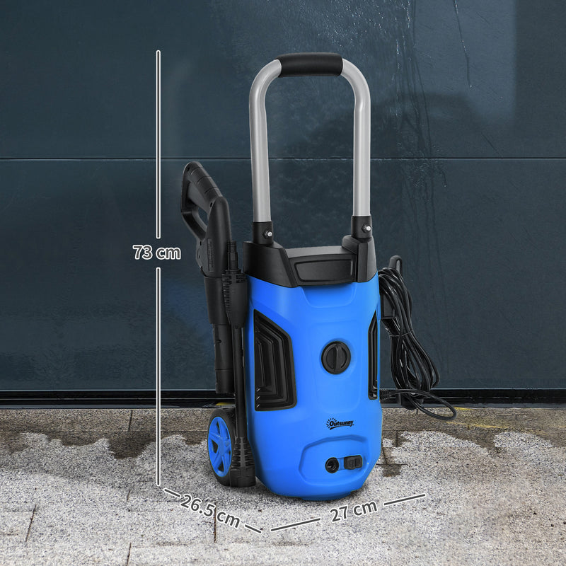 1800W High Pressure Washer 150 Bar Portable Jet Wash Cleaner With Adjustable Nozzle by Outsunny AOSOM