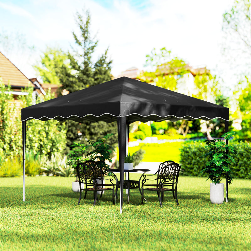 3x3m Black Pop Up Gazebo With Carrying Bag For Outdoor Events by Outsunny
