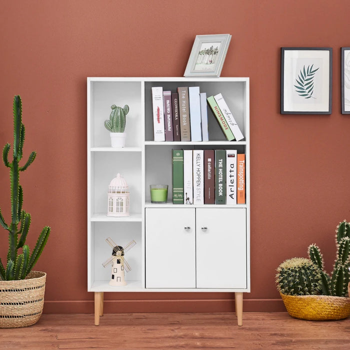 Bookcase With Cupboard, 80W x 23W x 123H cm