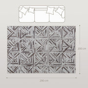 Large Chenille Area Rug Non Slip Washable Carpet For Living Room Or Bedroom Brown