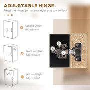 Freestanding Kitchen Storage Cabinet with Drawers and Adjustable Shelves 160cm Natural Black