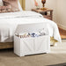 White Wooden 100L Storage Box with Safety Hinges for Home Organisation by HOMCOM