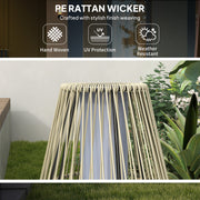 Grey 72 cm Solar Rattan Floor Lamp with Auto On Off LED for Garden and Patio by Outsunny