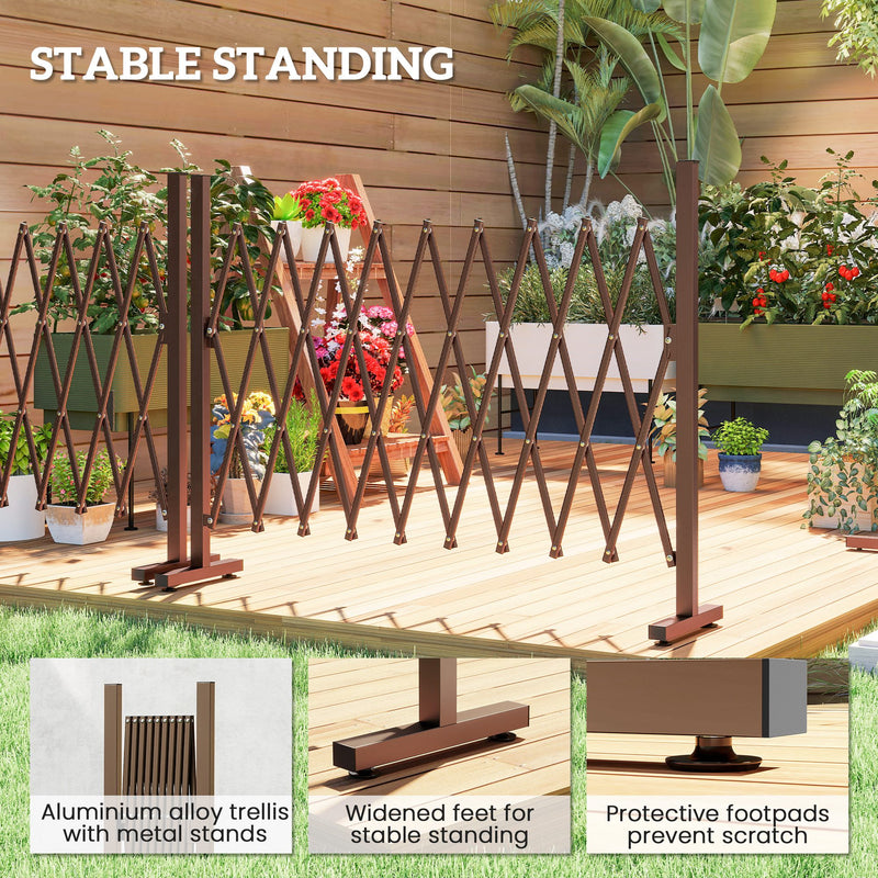 Outdoor dining table with weather-resistant surface for garden use grey AOSOM