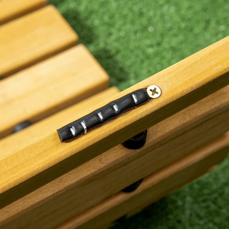 Wooden Roll Out Garden Pathway for Clean Walkways on Grass or Gravel Yellow AOSOM