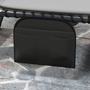 Set of 2 Folding Sun Loungers with Reclining Backrest and Side Pocket Light Grey by Outsunny