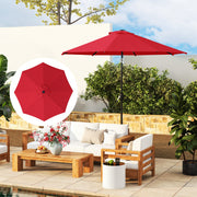 Red 3m Replacement Parasol Canopy with UPF 50 Plus and Top Vent Fits 8 Rib Frames by Outsunny