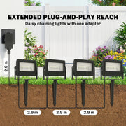 Garden Lighting Set with Remote Control for Easy Outdoor Mood Lighting Black Outsunny