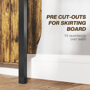 Rustic Wooden Radiator Cover with Drawers 93 x 119cm by HOMCOM