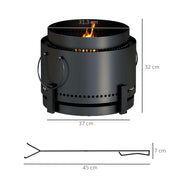 Smokeless Portable Fire Pit With Ash Catcher For Garden Camping And Outdoor Use