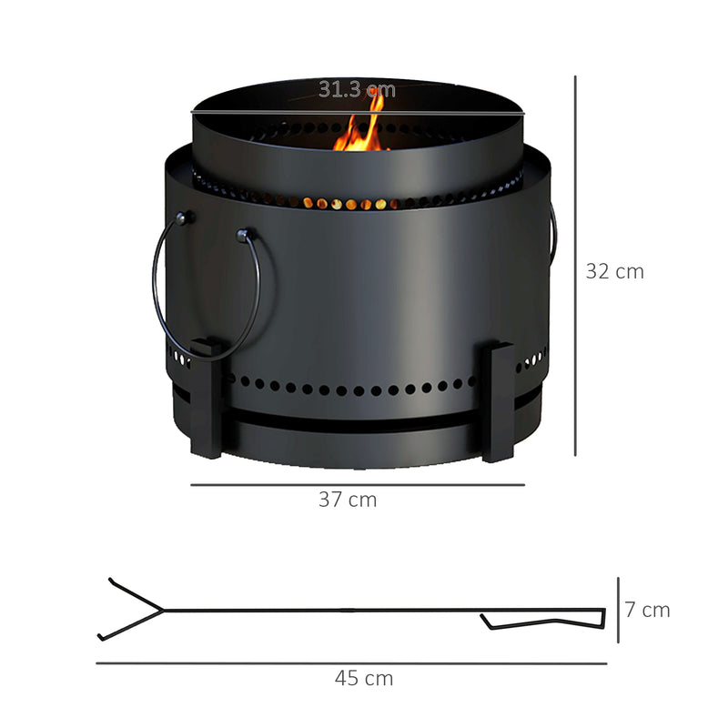 Smokeless Portable Fire Pit With Ash Catcher For Garden Camping And Outdoor Use
