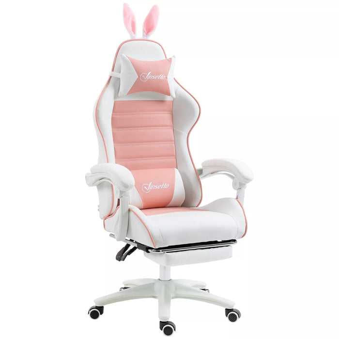 Image of a Pink Gaming Chair with Bunny Ears