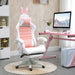 Image of a Pink Gaming Chair with Bunny Ears