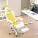 Image of a white and yellow bunny ears gaming chair. 