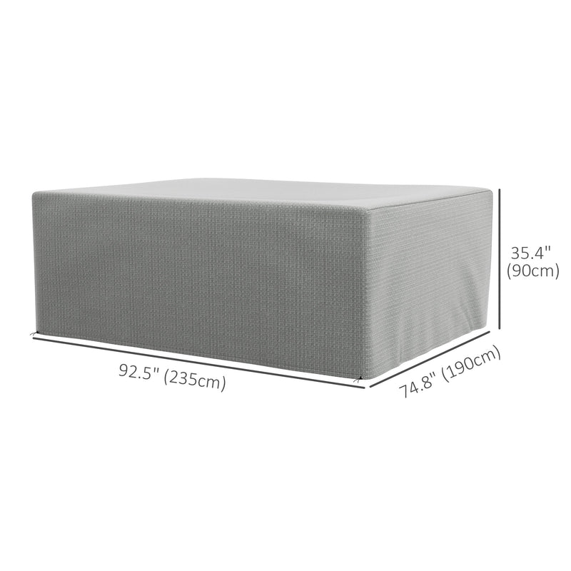 Grey Waterproof Garden Furniture Cover for Large Patio Set with UV Protection