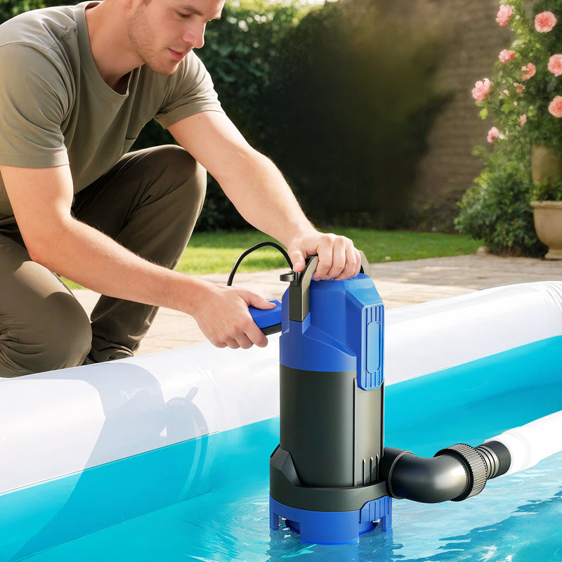 750W Submersible Water Pump for Dirty or Clean Water with Float Switch, Lightweight Black AOSOM
