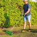 Rolling Lawn Aerator Manual Grass Spike Roller with Detachable Handle by Outsunny