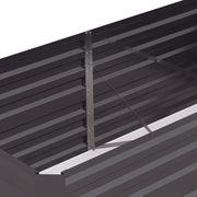 Dark Grey Galvanised Steel Raised Garden Bed With Reinforced Frame For Outdoor Planting