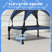 Elevated Pet Bed With Breathable Mesh For Small Dogs Ideal For Cool Comfort Dark Blue