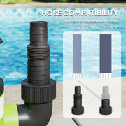 400W Electric Submersible Water Pump with Float Switch for Garden Ponds and Tubs Black AOSOM